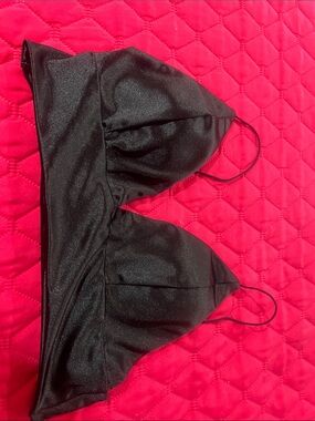 Better Be Black Satin Bralette Top